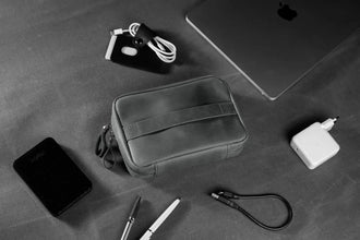 Шкіряний органайзер для техніки й дротів | Drop Kit L, фото 42 — Skin&Skin