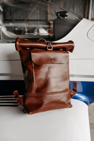 Мінімалістичний шкіряний рюкзак RollTop, фото 35 — Skin&Skin