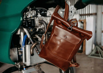 Мінімалістичний шкіряний рюкзак RollTop, фото 38 — Skin&Skin