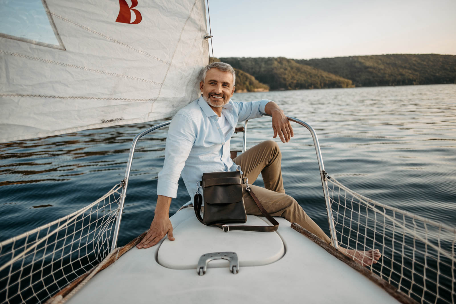Чоловіча сумка-кросбоді з натуральної гладкої шкіри | Connery, фото 34 — Skin&Skin