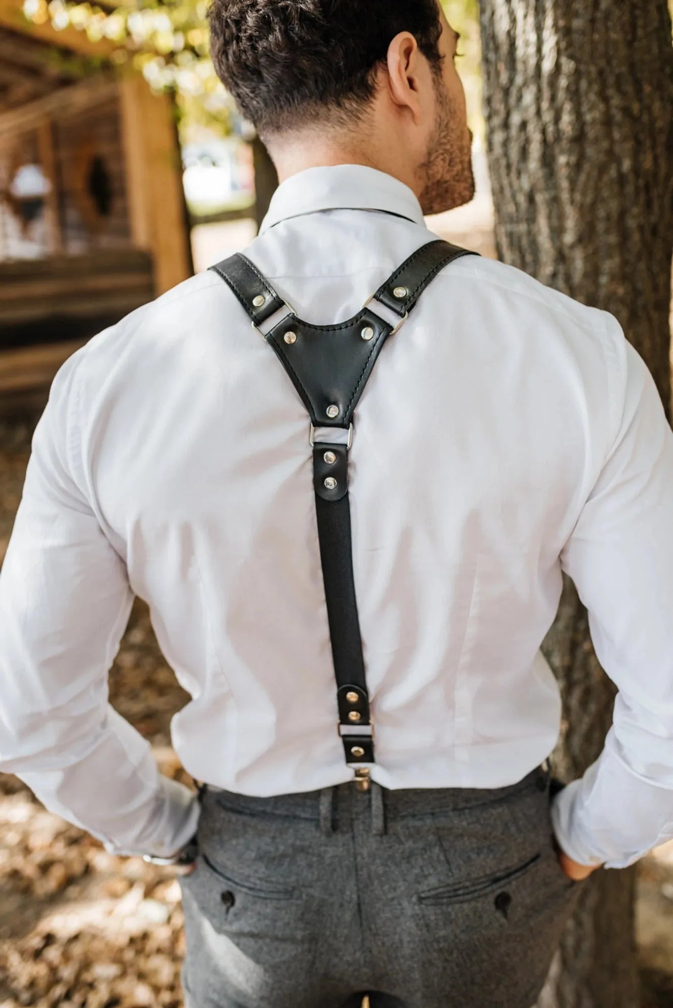 Premium Leather Braces with Buckles | Black - Skin and Skin