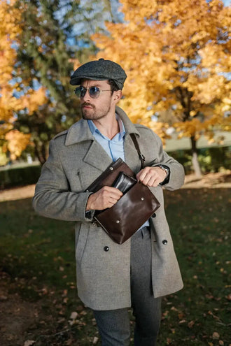 Шкіряна сумка-трансформер для чоловіків | Crossbody, фото 30 — Skin&Skin