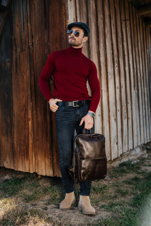 Veg Tanned Leather Belt | Smooth Black - Skin and Skin