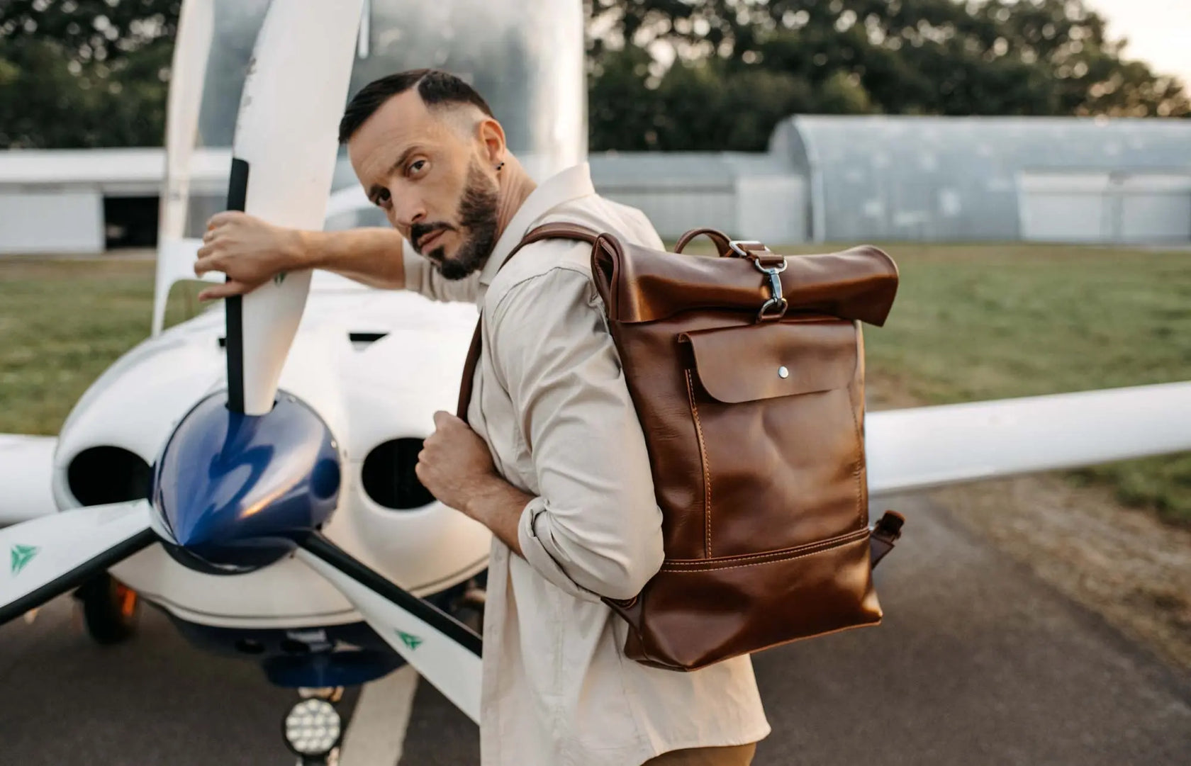 Мінімалістичний шкіряний рюкзак RollTop, фото 36 — Skin&Skin