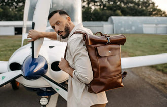 Мінімалістичний шкіряний рюкзак RollTop, фото 36 — Skin&Skin