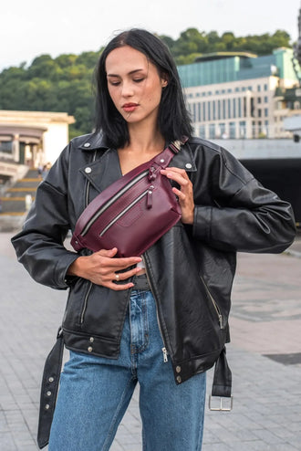 Поясна сумка Bum Bag з класичної шкіри для жінок та чоловіків, фото 38 — Skin&Skin