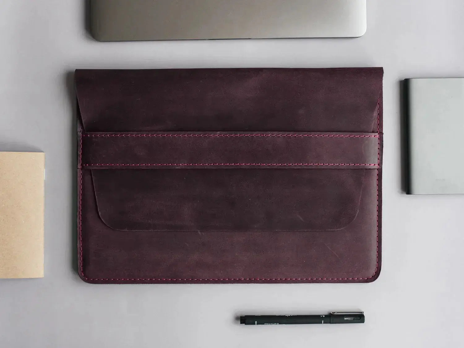 Чохол-папка для MacBook з натуральної шкіри Crazy Horse | Sleeve, фото 17 — Skin&Skin