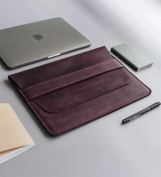 Чохол-папка для MacBook з натуральної шкіри Crazy Horse | Sleeve, фото 18 — Skin&Skin