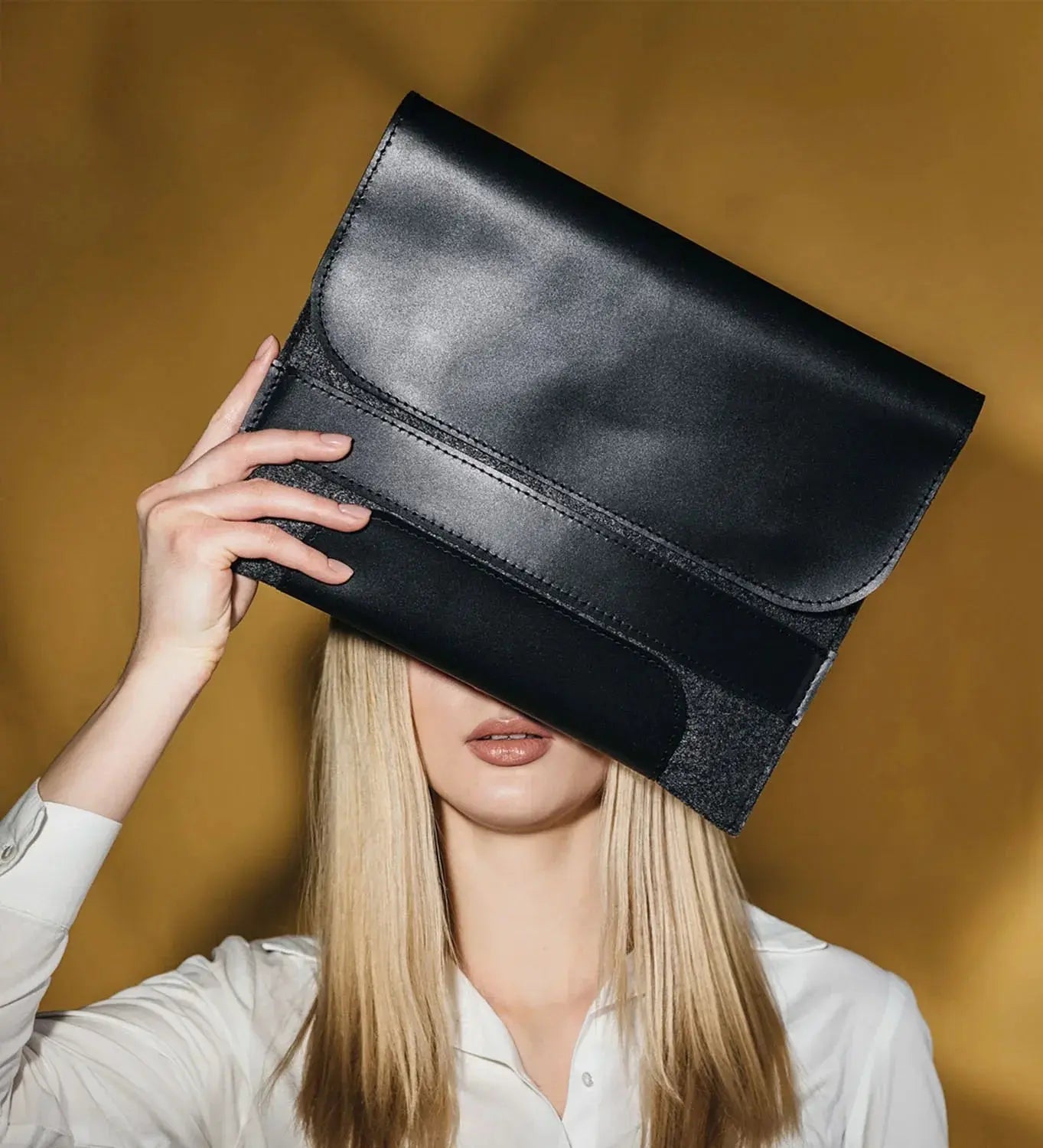 Чохол для MacBook із гладкої шкіри та повсті | Holder, фото 3 — Skin&Skin