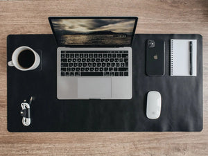 Leather Deskpad | Smooth | Black - Skin and Skin