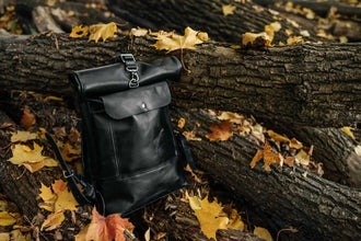 Мінімалістичний шкіряний рюкзак RollTop, фото 12 — Skin&Skin