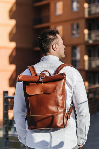 Мінімалістичний шкіряний рюкзак RollTop, фото 44 — Skin&Skin