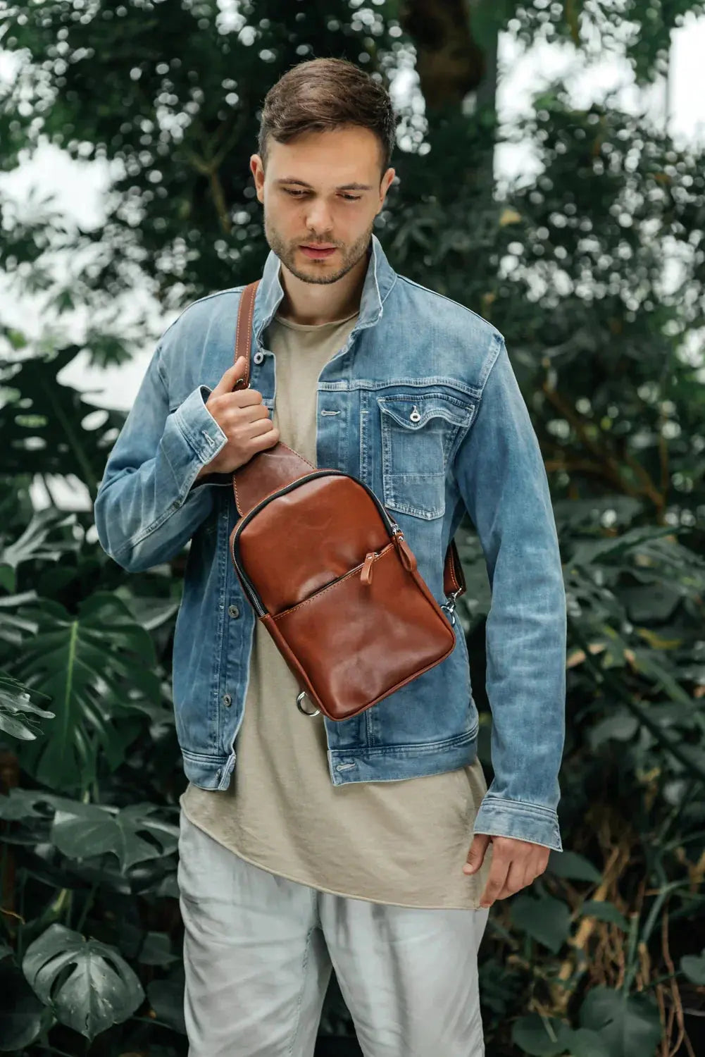 Чоловіча сумка кросбоді з класичної шкіри | Sling, фото 30 — Skin&Skin