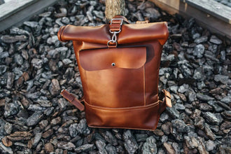 Мінімалістичний шкіряний рюкзак RollTop, фото 48 — Skin&Skin