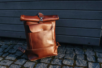 Мінімалістичний шкіряний рюкзак RollTop, фото 49 — Skin&Skin