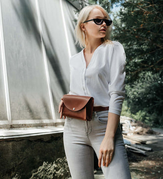 Жіноча поясна сумка з гладкої шкіри зі знімним ремінцем | Mini Bag, фото 25 — Skin&Skin