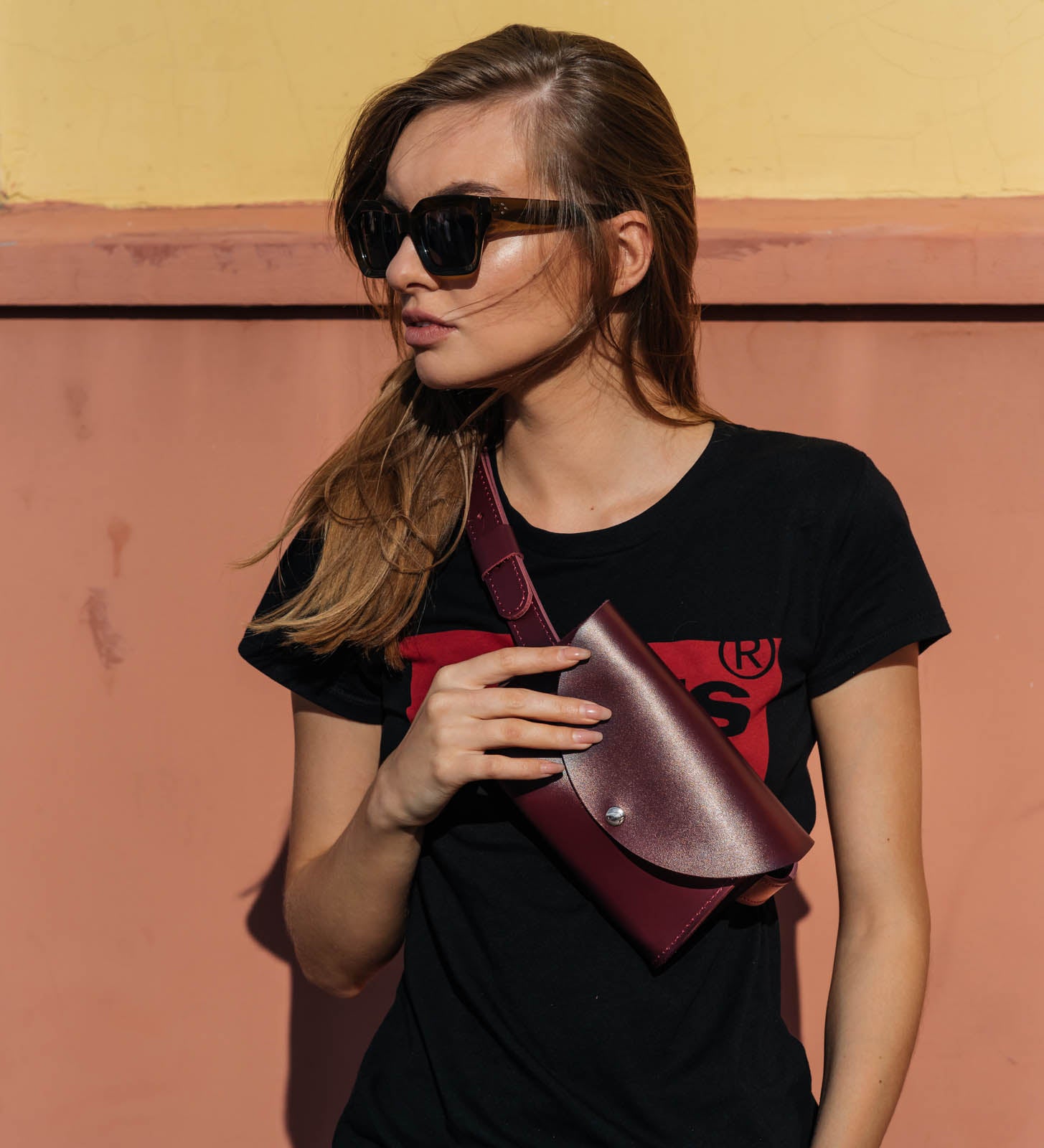 Жіноча поясна сумка з гладкої шкіри зі знімним ремінцем | Mini Bag, фото 19 — Skin&Skin
