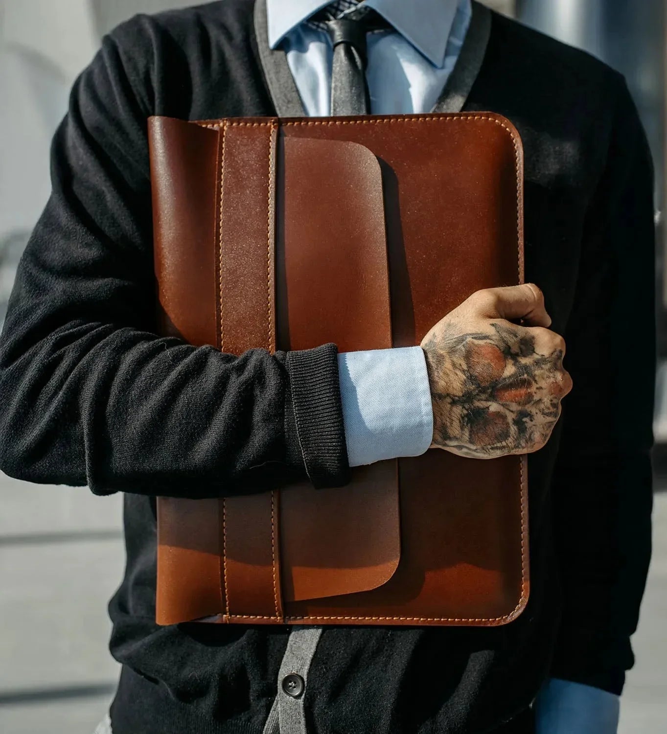 Шкіряний чохол-конверт для MacBook з фетровою підкладкою | Усі розміри