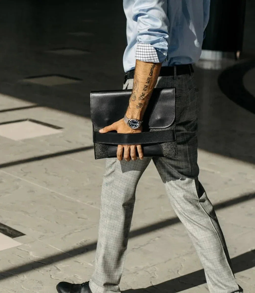 Чохол для MacBook із гладкої шкіри та повсті | Holder, фото 2 — Skin&Skin