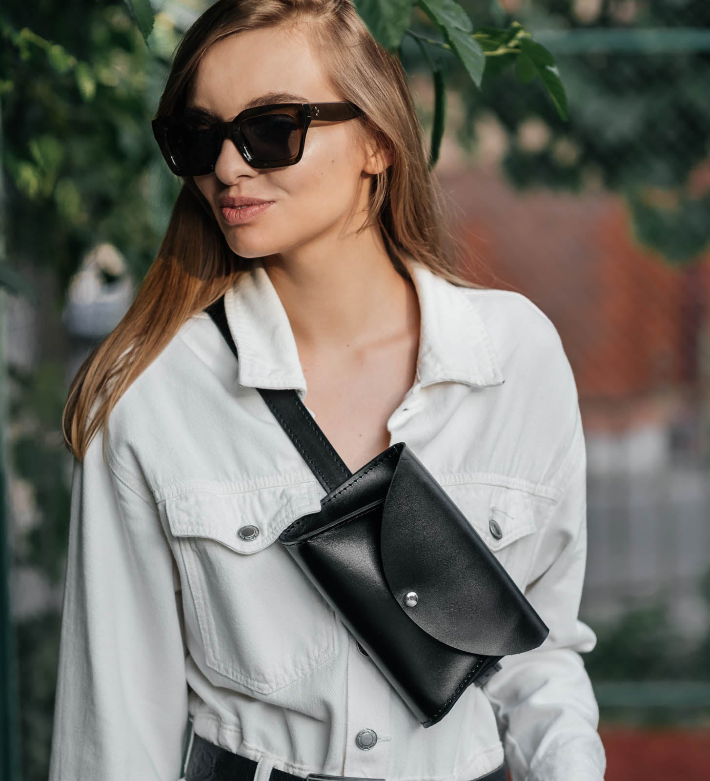 Жіноча поясна сумка з гладкої шкіри зі знімним ремінцем | Mini Bag, фото 7 — Skin&Skin
