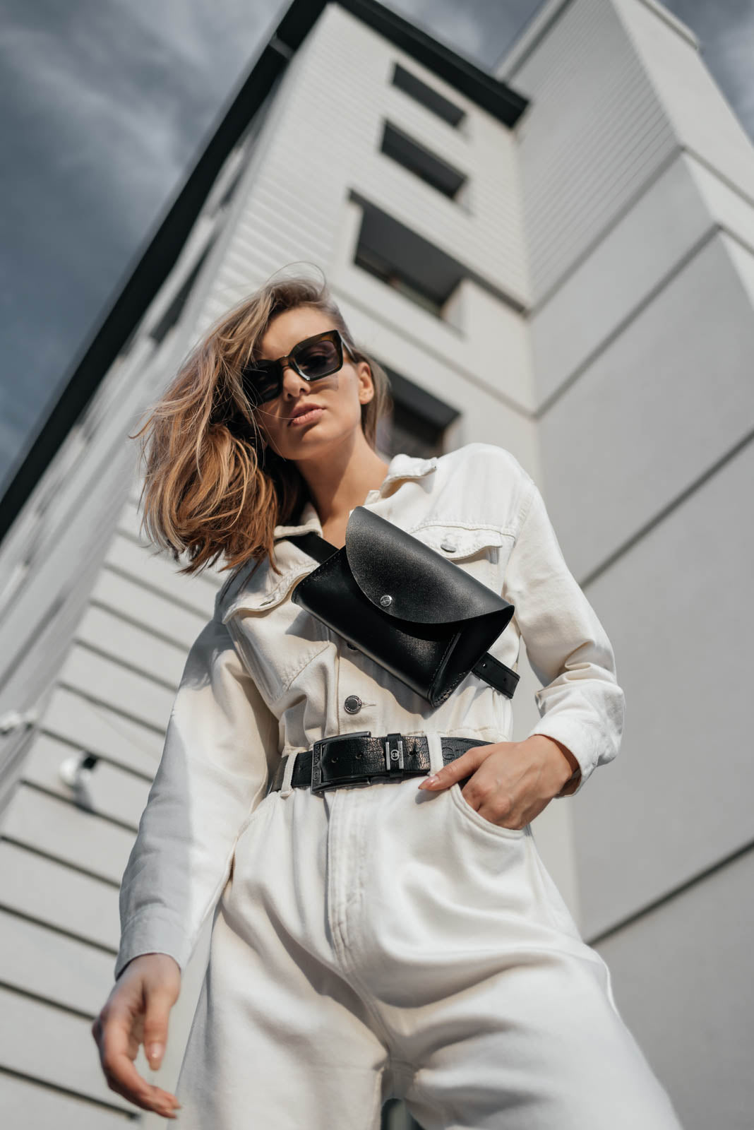 Жіноча поясна сумка з гладкої шкіри зі знімним ремінцем | Mini Bag, фото 2 — Skin&Skin