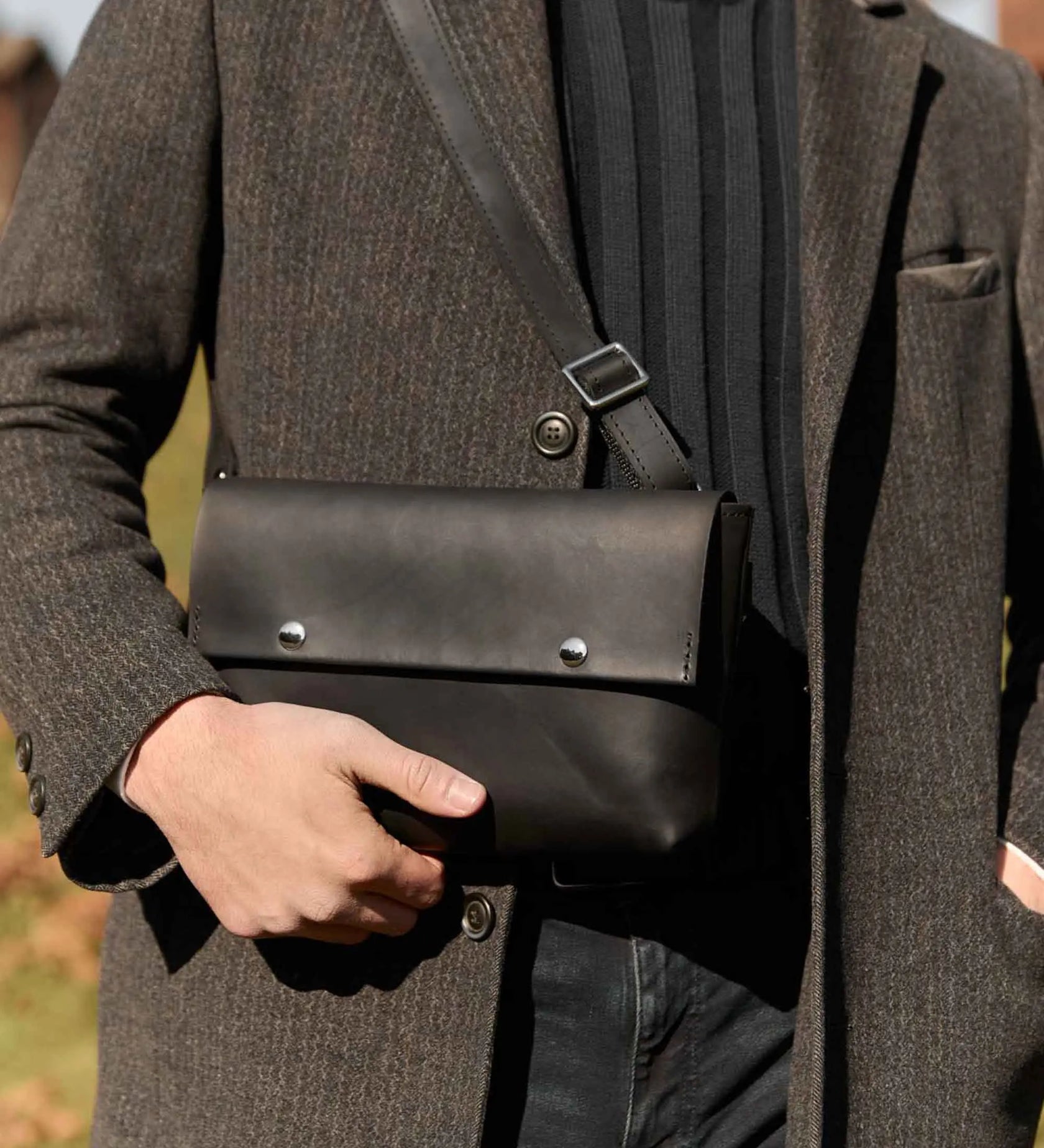 Crossbody L – чоловіча сумка з матової шкіри 3 в 1, фото 23 — Skin&Skin