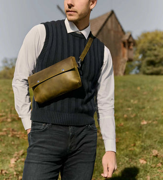 Crossbody L – чоловіча сумка з матової шкіри 3 в 1, фото 35 — Skin&Skin