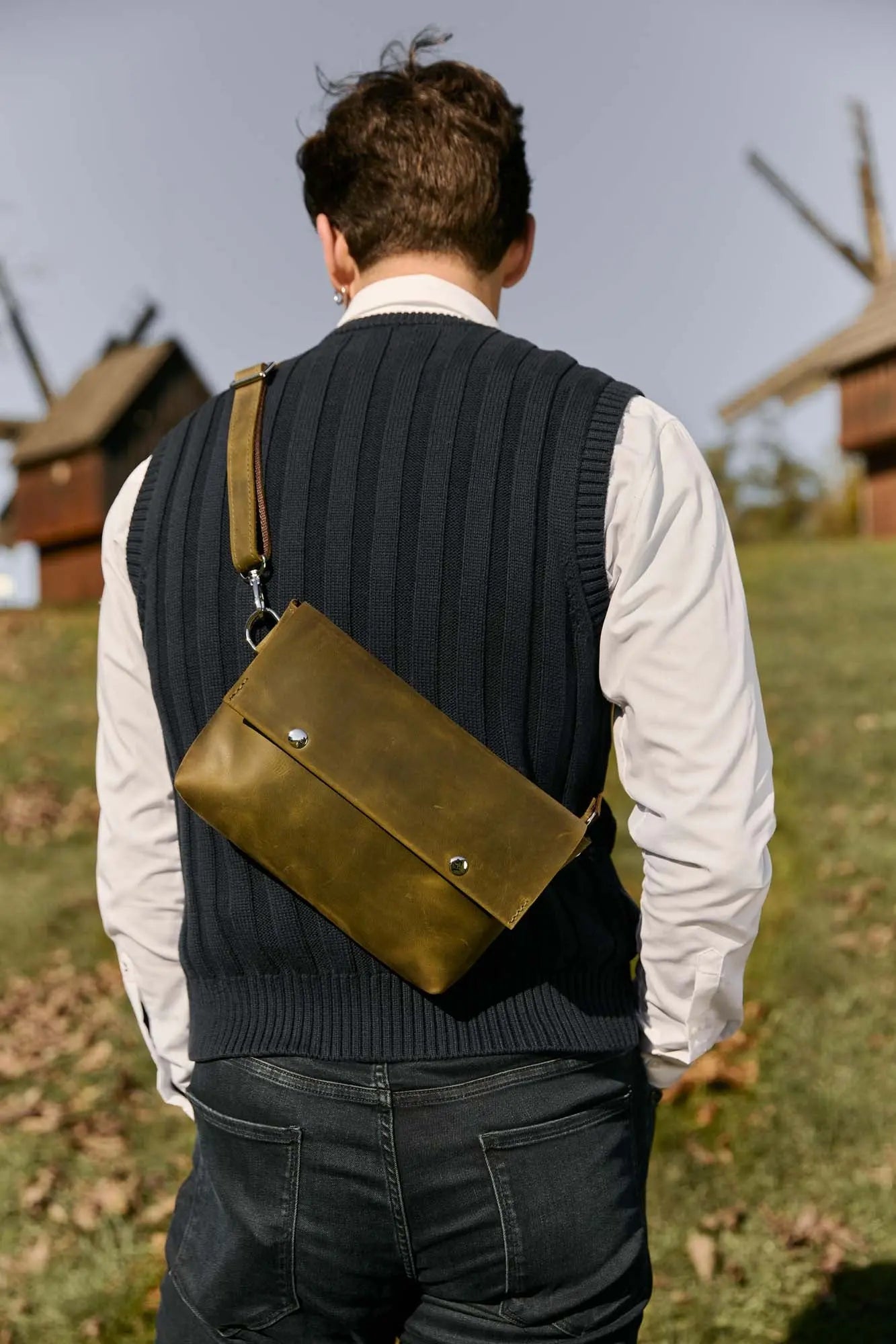 Crossbody L – чоловіча сумка з матової шкіри 3 в 1, фото 40 — Skin&Skin