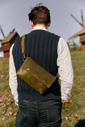 Crossbody L – чоловіча сумка з матової шкіри 3 в 1, фото 40 — Skin&Skin