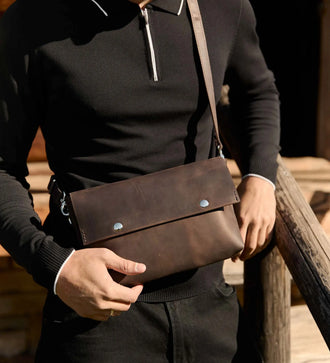 Crossbody L – чоловіча сумка з матової шкіри 3 в 1, фото 30 — Skin&Skin