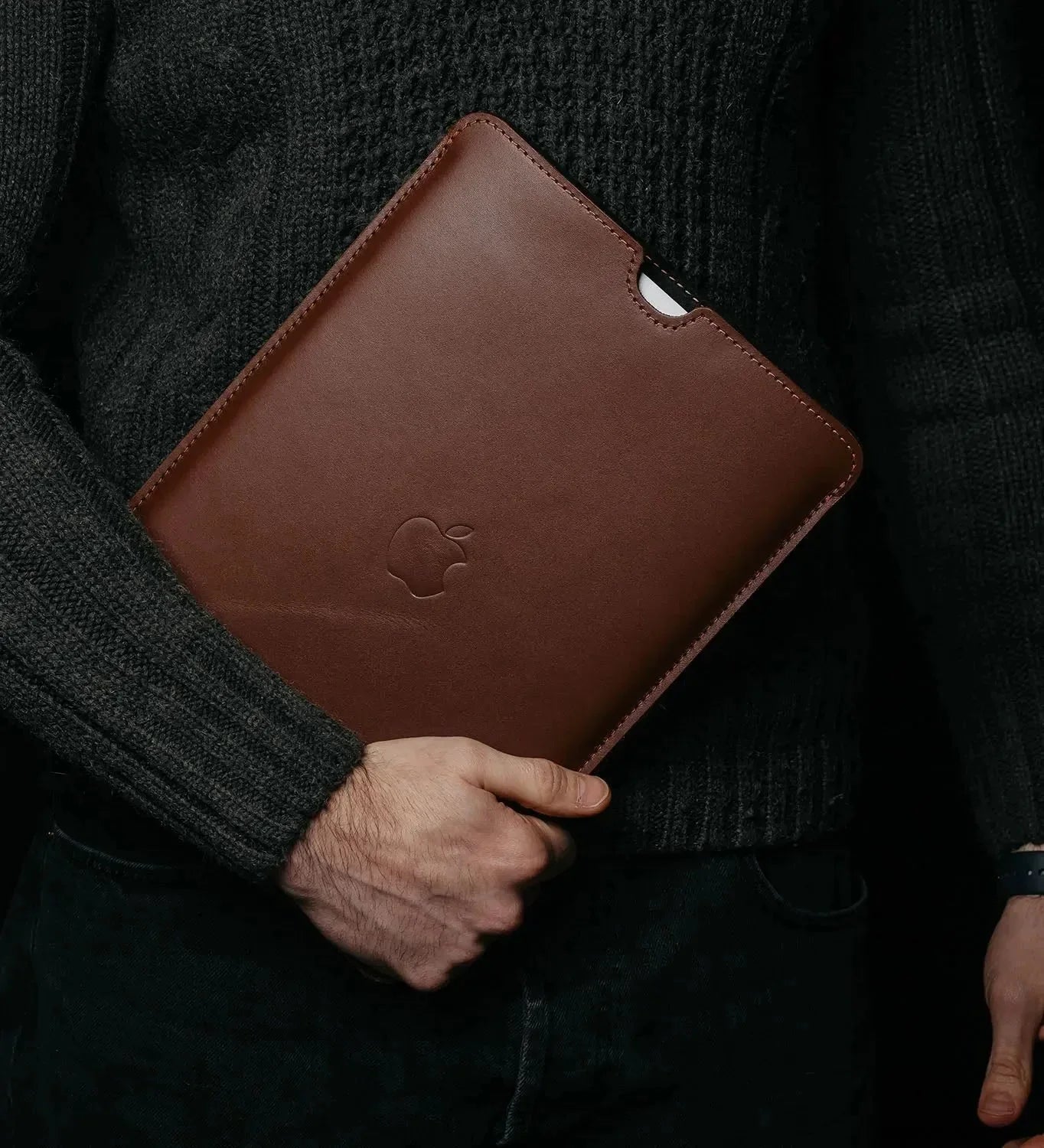 Тонкий чохол FlatCase для MacBook з класичної шкіри