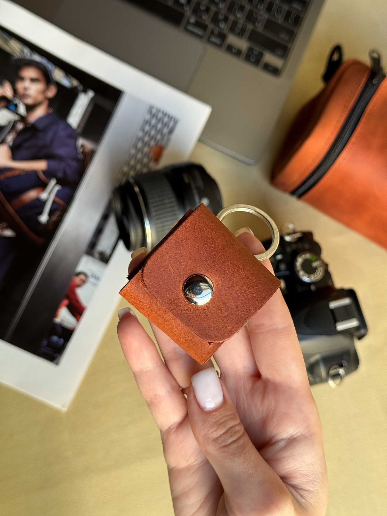 Шкіряний картхолдер для SD-карт на 3 слоти | Компактний органайзер