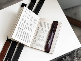 Еластична закладка для книг з натуральної гладкої шкіри, фото 15 — Skin&Skin