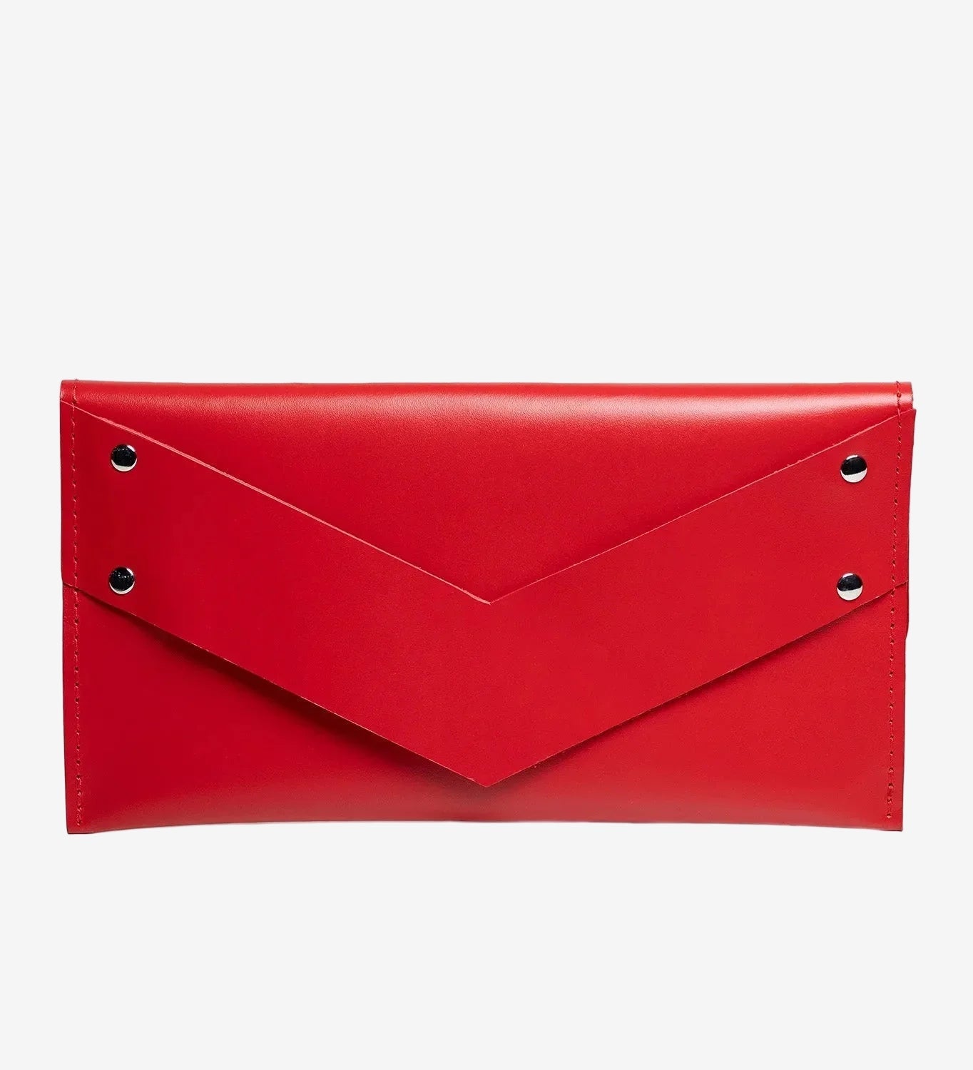 Двосторонній шкіряний клатч з ручкою