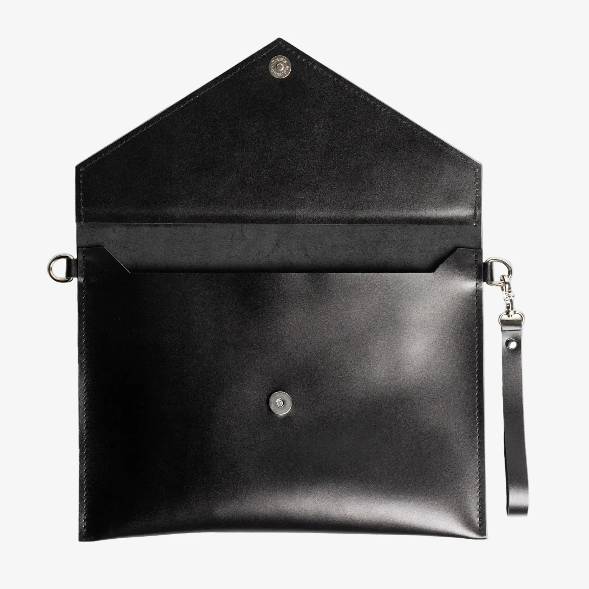 Leather Envelope Clutch - A4 | Smooth Black - Skin and Skin