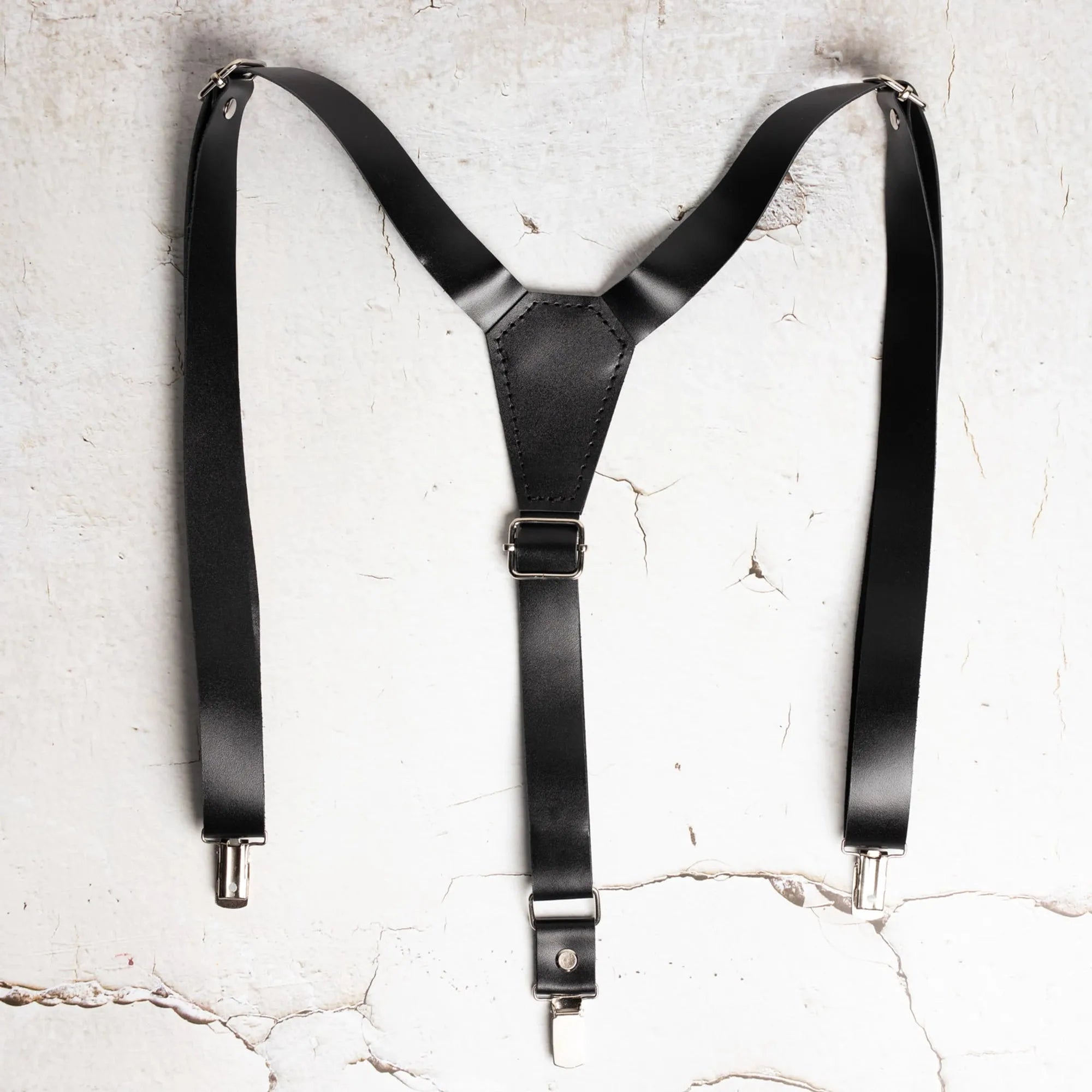 Leather Braces for Men's | Black - Skin and Skin