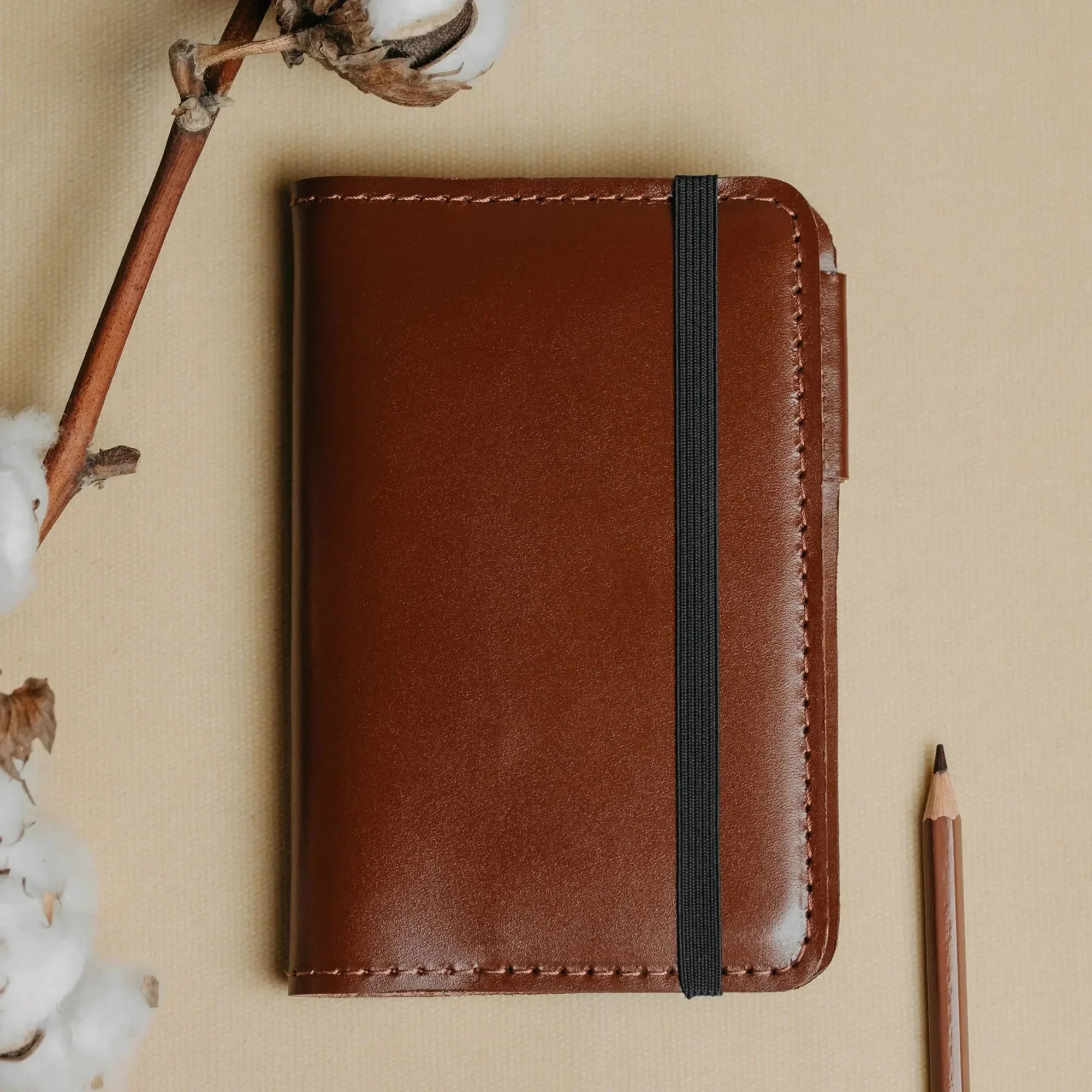 Leather Notebook cover A6, A5, B5, B6, A4 | Cognac - Skin and Skin