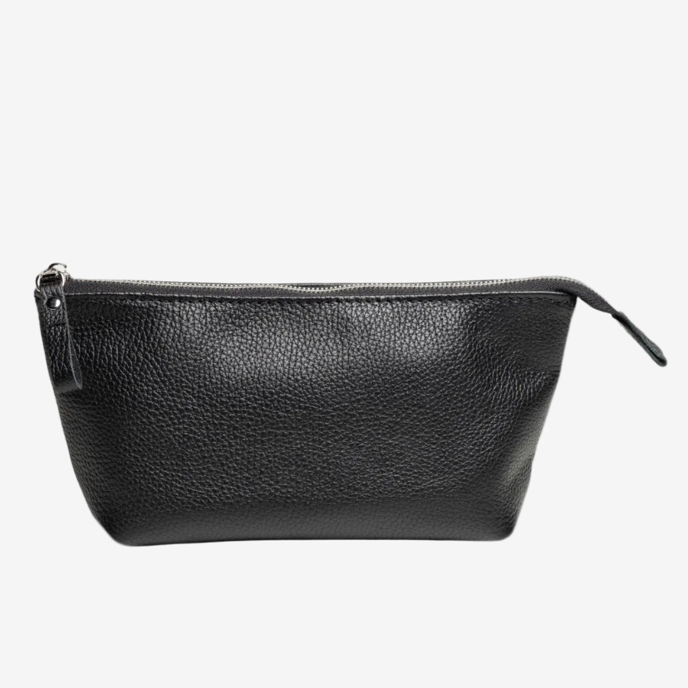 Full grain Leather Makeup Bag - Allure | Graini Black - Skin and Skin