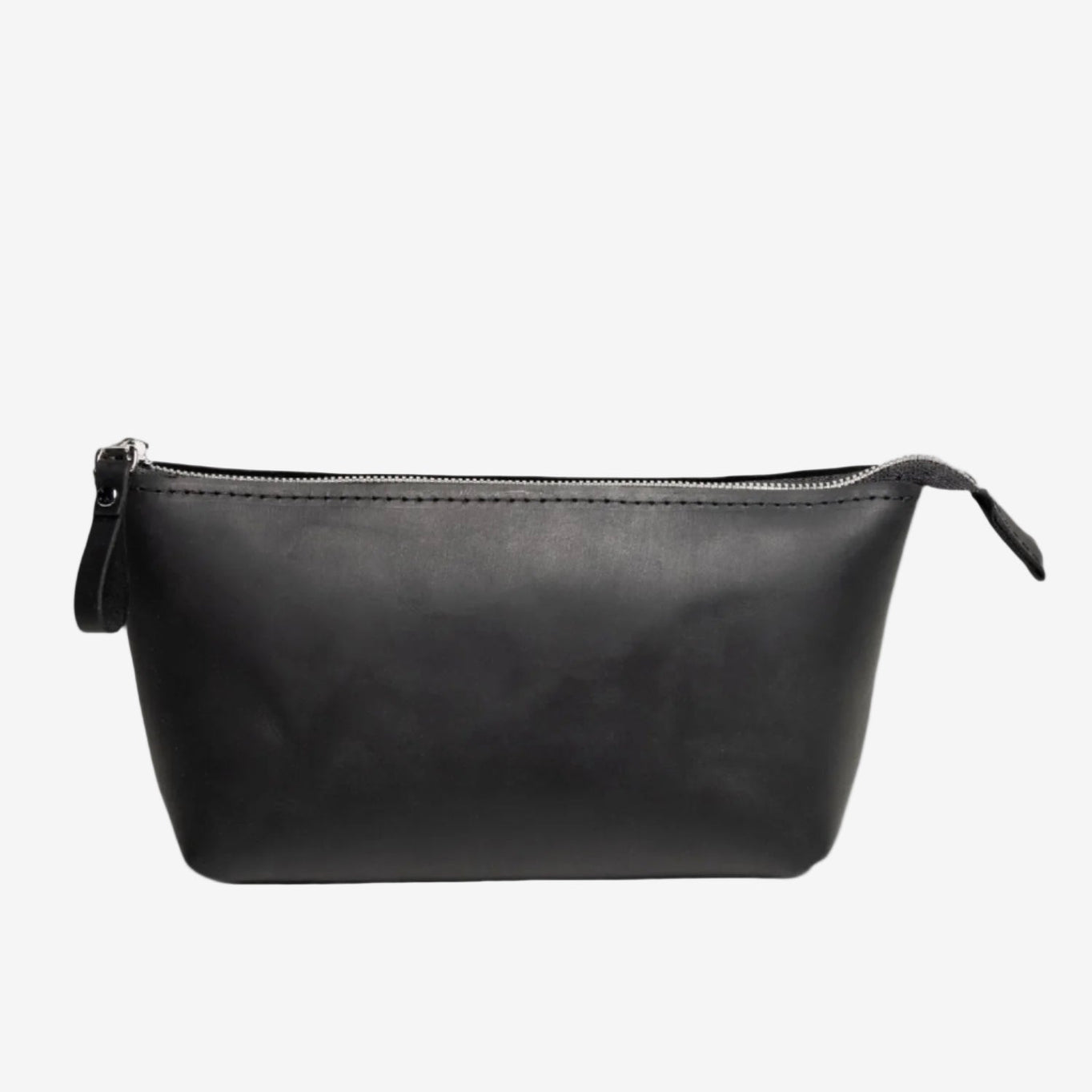 Full grain Leather Makeup Bag - Allure | Matte Black - Skin and Skin