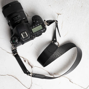 Leather Camera Strap | Black - Skin and Skin