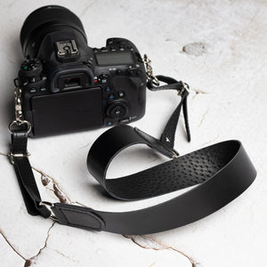 Leather Camera Strap | Black - Skin and Skin