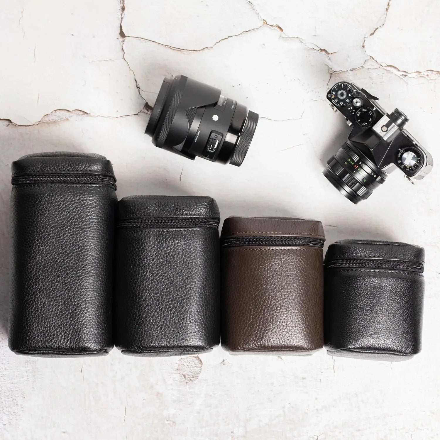 Чохол для об’єктива із зернистої шкіри | 4 розміри