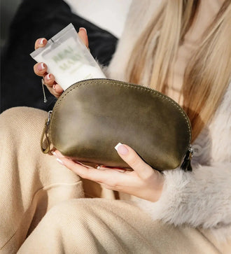 Дорожня жіноча косметичка з натуральної шкіри Crazy Horse | Mirana, фото 13 — Skin&Skin