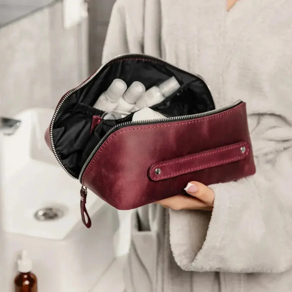 Містка жіноча косметичка BeautyBox з натуральної шкіри Crazy Horse, фото 21 — Skin&Skin