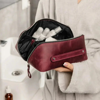 Містка жіноча косметичка BeautyBox з натуральної шкіри Crazy Horse, фото 21 — Skin&Skin