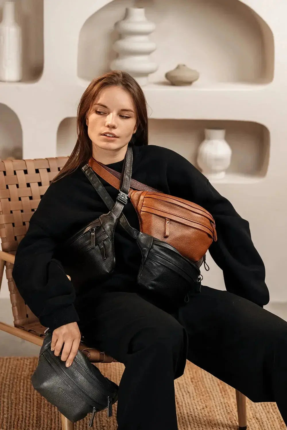 Шкіряна бананка на блискавці | B-Bag, фото 58 — Skin&Skin