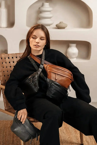 Шкіряна бананка на блискавці | B-Bag, фото 58 — Skin&Skin