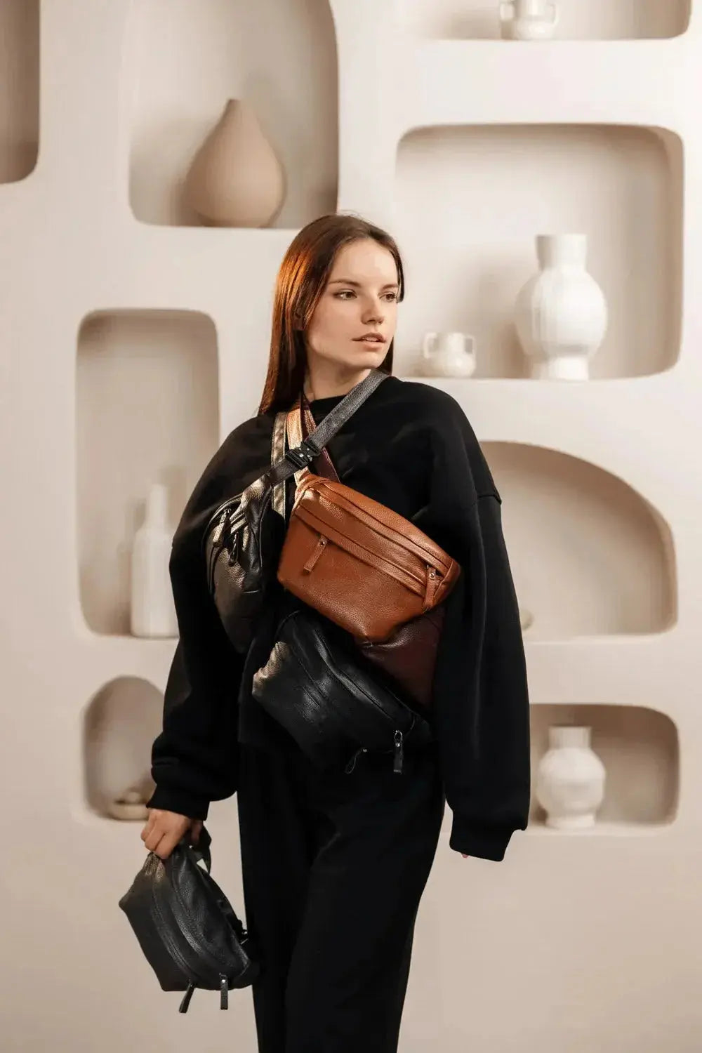 Шкіряна бананка на блискавці | B-Bag, фото 47 — Skin&Skin