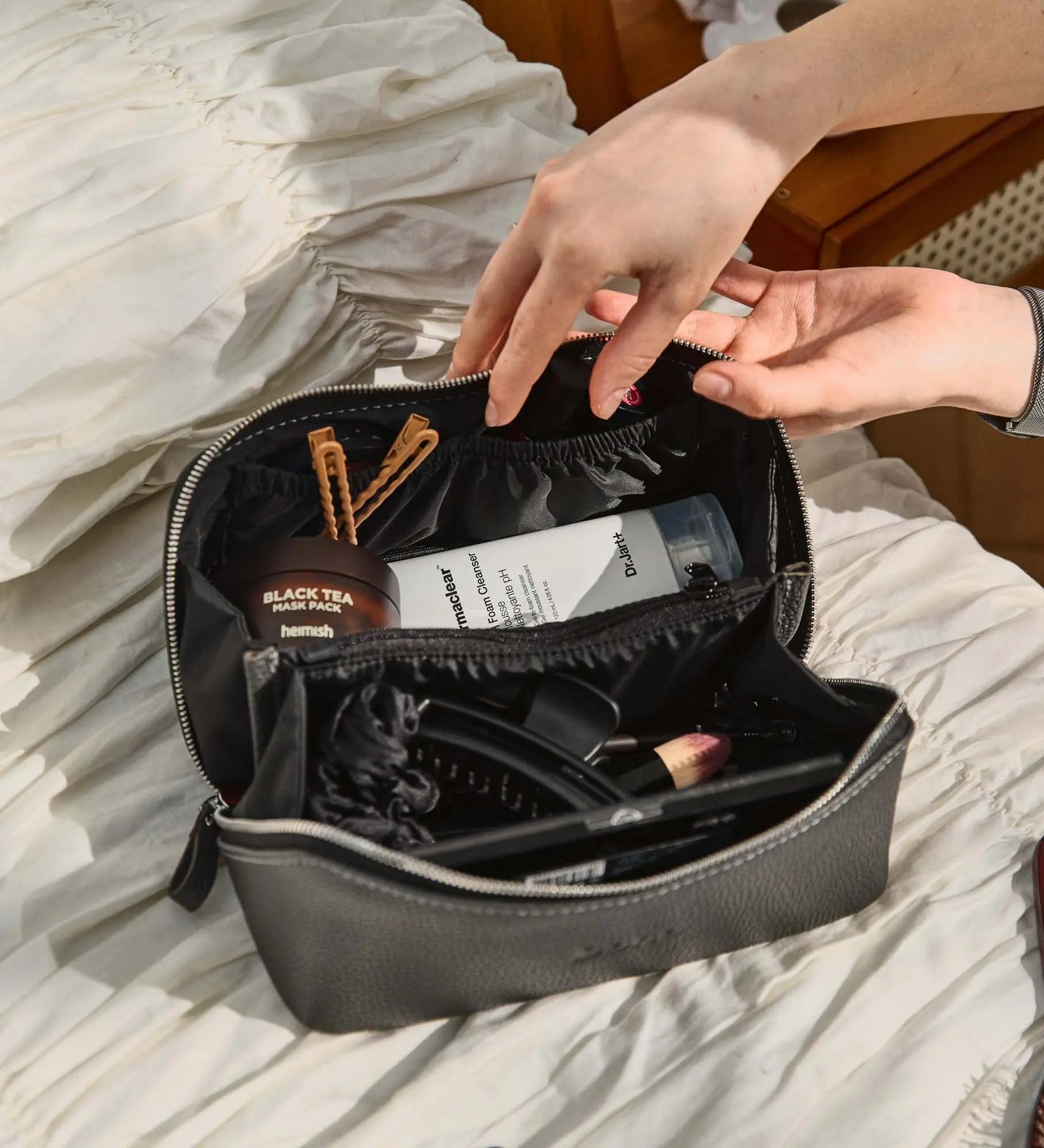 Жіноча косметичка BeautyBox із зернистої шкіри, фото 34 — Skin&Skin