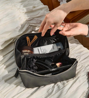 Жіноча косметичка BeautyBox із зернистої шкіри